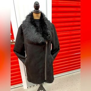 GUESS FUR / SHERPA LINED WARM 🥰 STYLISH 💅 WINTER ❄️ LONG COAT 🧥